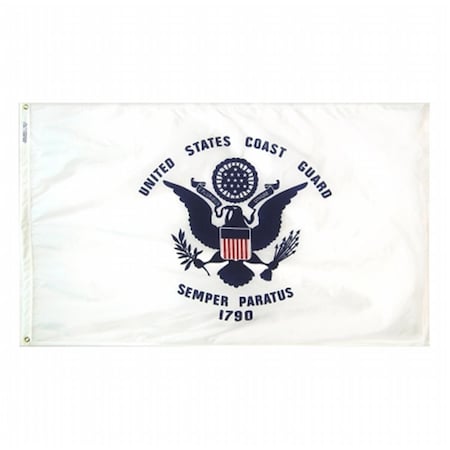 2 Ft. X 3 Ft. Nylon-Glo Flag - U.S. Coast Guard